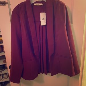 Wine colored plus size blazer